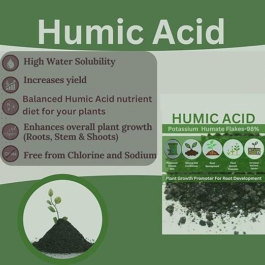 Humic Acid for Plants (Potassium Humate Flakes) 200gm
